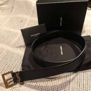 Saint Laurent Logo Belt